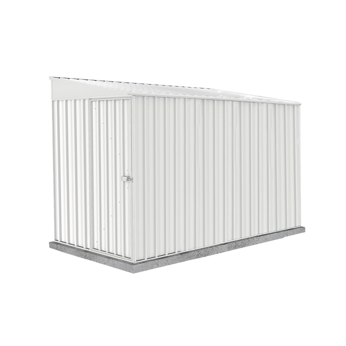 Absco Sheds 1.52 x 3.0 x 2.06m Surfmist Narrow Single Door Garden Shed