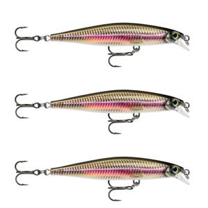 3x Rapala 7cm Shadow Rap Slow Sink Shallow Jerkbait Fishing Lures - Live Smelt