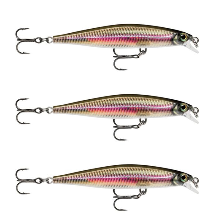 3x Rapala 7cm Shadow Rap Slow Sink Shallow Jerkbait Fishing Lures - Live Smelt