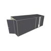 Build-a-Shed 1.5 x 5.2 x 2m Hinged Door Tunnel Shed with Sliding Side Door - Grey