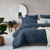 Gioia Casa 100% Cotton Vintage Washed Bed Quilt Cover Set (2Pcs) - Dark Indigo - Single