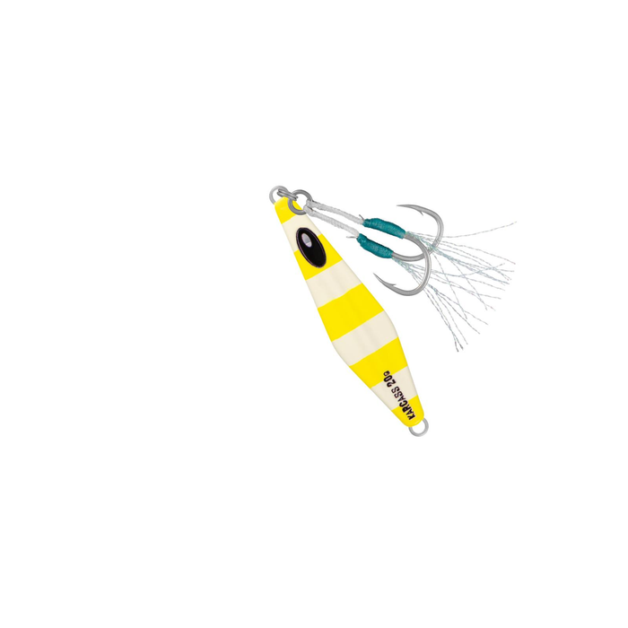 Halco Karcass Slow Pitch Fishing Metal Jig 20g R13 Barred Banana