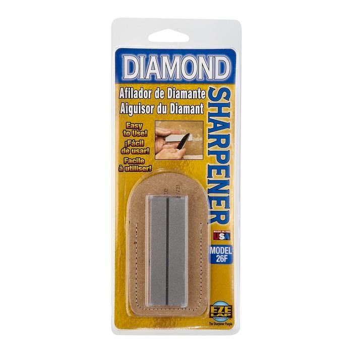 Eze Lap 25 x 75mm Fine Diamond Plate Sharpener With Leather Pouch