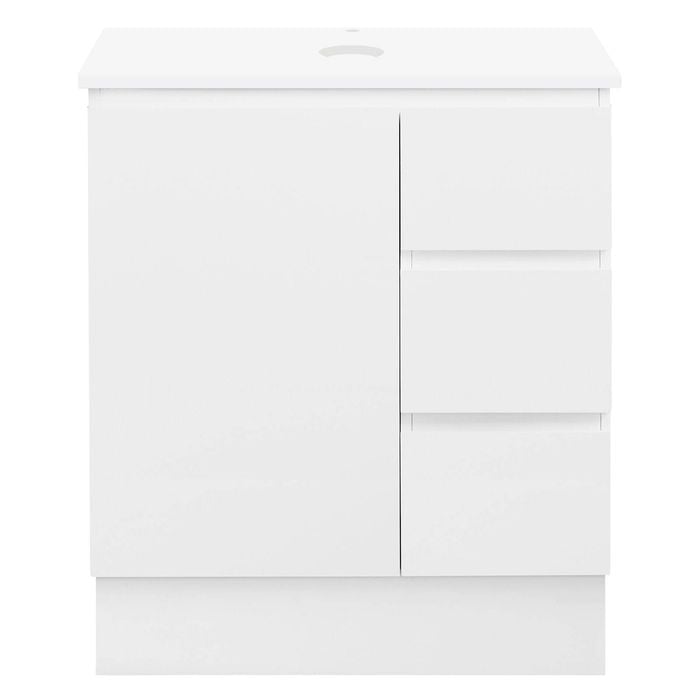 CIBO 750mm White Nordic Full Height Bathroom Vanity With Solid Surface Top
