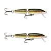 2x Rapala 9cm Jointed Shallow Diver Hard Body Fishing Lures - Brown Trout