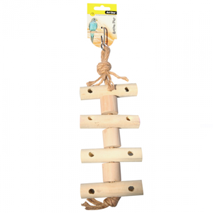 Avi One Bird Toy Wooden Toggle Ladder With Rope 37cm (22442)