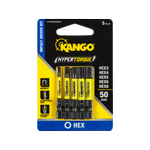 Kango Hypertorque 50mm HEX3-8 Impact Driver Bit - 5 Pack