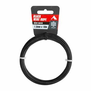 Pinnacle 1.5mm x 10m Black Resin Wire Rope
