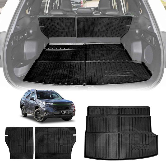 Boot Liner Back Seat Protector For Subaru Forester Hybrid 6th Gen 2025-onwards All Weather Heavy Duty Cargo Trunk Kick Mats