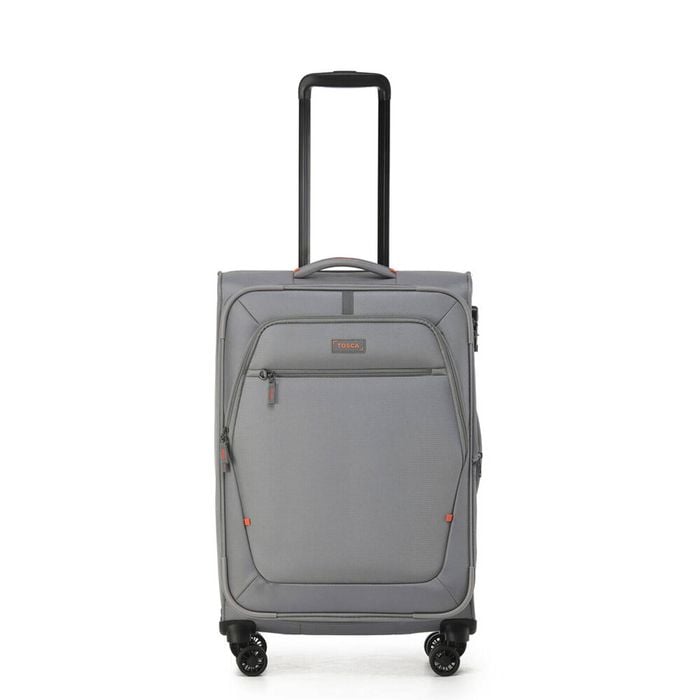 Tosca Luna Lite Soft Case Travelling Luggage Suitcase Medium 65x42x28cm GRY/ORG