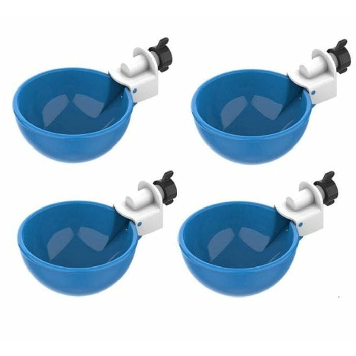 Automatic Chicken Chook Water Drinker Cup - Heavy Duty Auto Refill Bowl 4pk