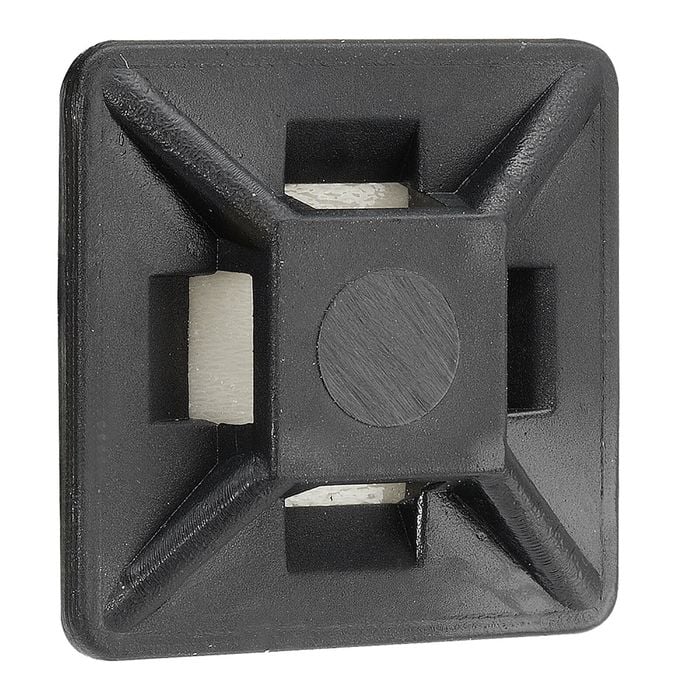Narva 19 x 19mm Black UV Weather Resistant Cable Tie Mount - 5 Pack