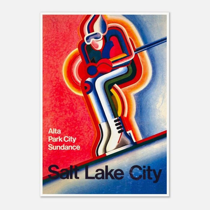 Galrie Vintage Ski Poster of Salt Lake City Utah Classic American Art Décor, Poster Only, 50 x 70cm (20 x 28inch)