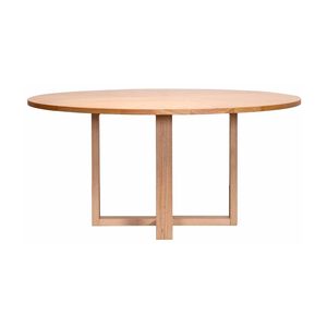 Jindy 160cm Round Dining Table Natural Oak