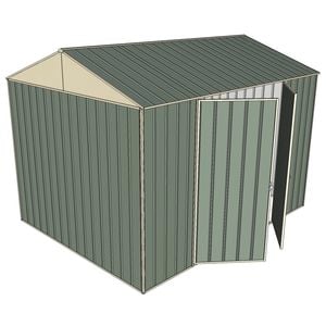 Build-a-Shed 2.3 x 3.0 x 2.3m Gable Double Hinged Side Doors Shed - Green
