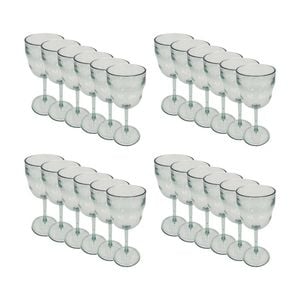 24PK Braz Recycled Look Wine Drinking Glass Tumbler Drinkware Clear