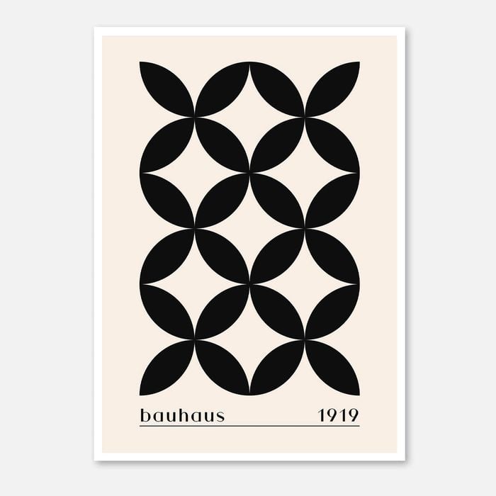Galrie Bauhaus 1919 Classic Geometric Art Print for Modern Interiors, Poster Only, A3 30 x 42cm (12 x 16inch)
