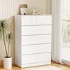 Homfurn 6 Drawer Chest Tallboy Storage Cabinet Modern Minimalist Bedroom