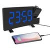 Catzon Projection Alarm Clocks With Fm Radio & 4 Level Brightness-blue