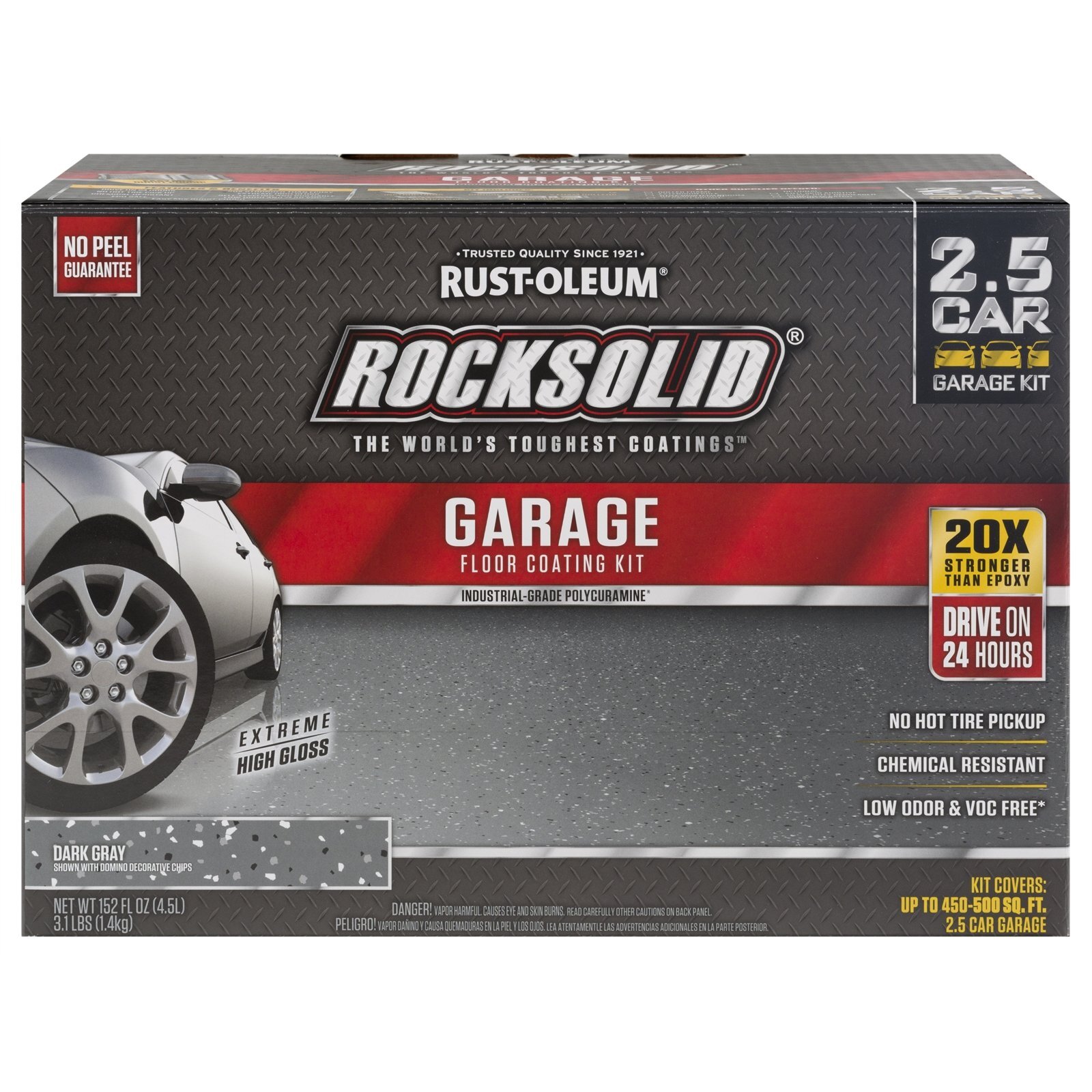 Rust-oleum Rocksolid Kit 2.5 Car Garage Dark Grey product image