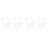 Fantail Dining Chair Set of 4 - White