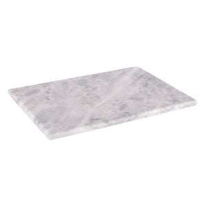 Argon Tableware Marble Chopping Board - 30 X 20cm White Rectangular Cutting Board Solid Worktop Protector Mat Serving Platter