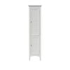 Teamson Home Glancy Two Shutter Doors Wooden Tall Tower Storage Cabinet White