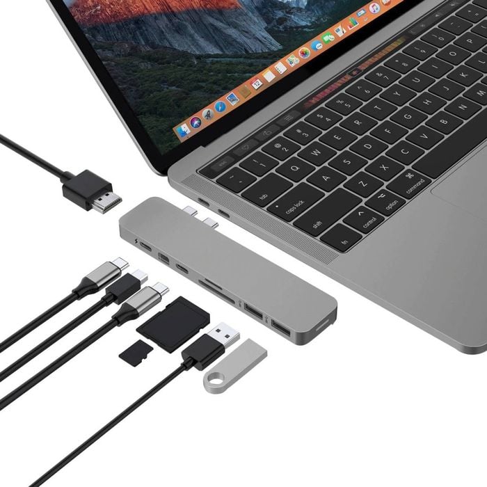 Hyper PRO GN28D-GRAY USB Type C Docking Station for Notebook/Desktop PC - Memory Card Reader - microSD, SD
