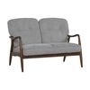 Modern Furniture FIGARO 2 Seater Sofa Walnut & Steel