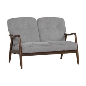 Modern Furniture FIGARO 2 Seater Sofa Walnut & Steel