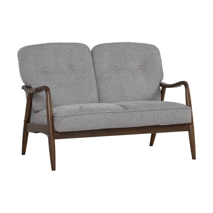 Modern Furniture FIGARO 2 Seater Sofa Walnut & Steel