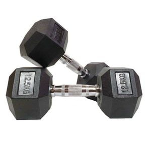 Morgan Rubber Hex Dumbbells - Pair [12.5kg]