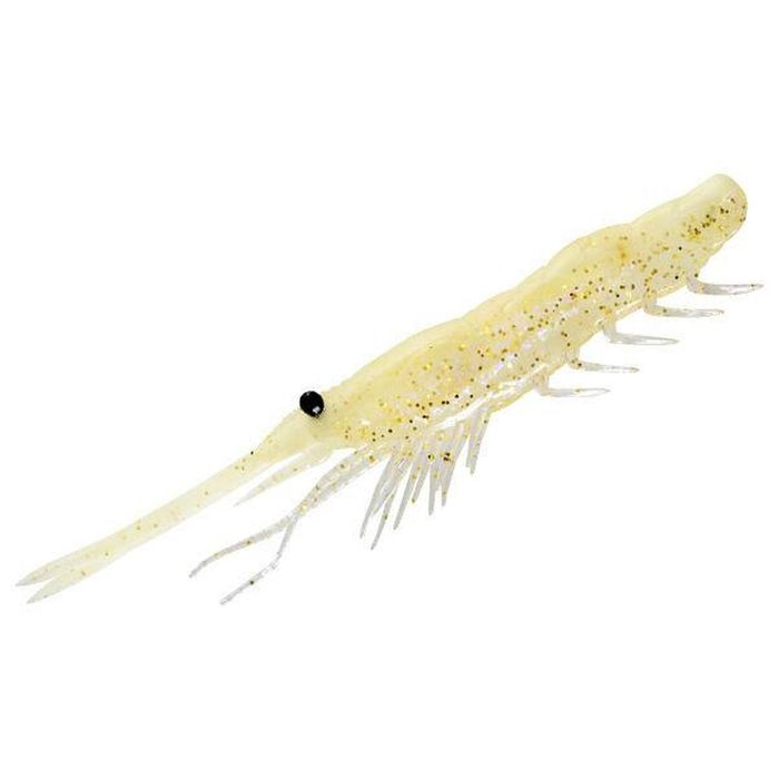 Magbite Snatch Bite Shrimp 4" Soft Plastic Fishing Lure 03 Glow Shrimp