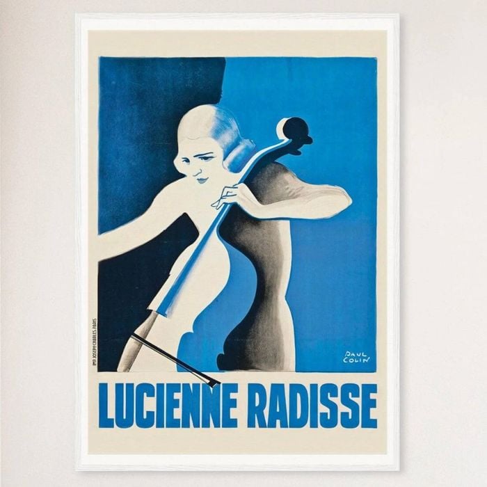 Galrie Lucienne Radisse Vintage Art Deco Poster by Paul Colin Timeless Elegance, White Frame, A1 60 x 84cm (23 x 33inch)