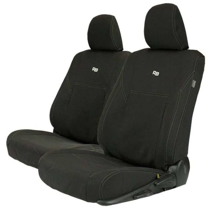 Razorback 4x4 Neoprene Front Seat Covers For a Toyota HiLux 8th Gen (Leather Seats Only)
