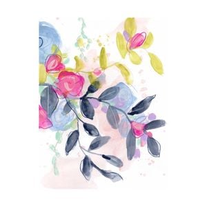 Artey | Floral Blotter I - Stretched Canvas - Stretched Canvas - 45 x 60cm