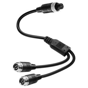 Elinz 4PIN Female to Dual Male Y Splitter Video Cable for Standard Definition Rear View Camera