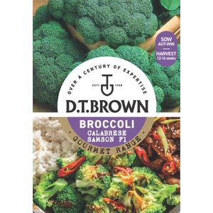 D.T. Brown Gourmet Calabrese Samson F1 Broccoli Seeds