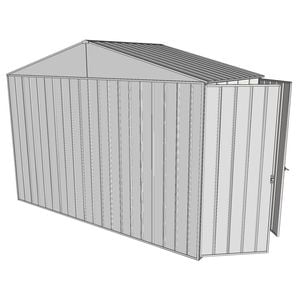 Build-a-Shed 3.0 x 1.5 x 2.3m Gable Double Hinged Side Doors Shed - Zinc