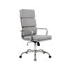 Furb Office Chair Executive High Back Silver Frame Light Grey Fabric