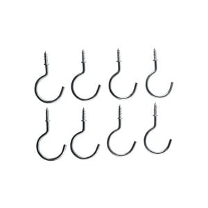 Everhang 28mm Zinc Plated Cup Hook - 8 Pack