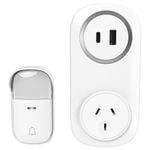 Arlec 150m White Wireless Plug-In Door Chime With Kinetic Push Button