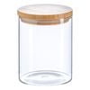 Argon Tableware Glass Storage Jar - Wooden Lid - 750ml - Modern Round Scandi Organisation Container Glass Jar