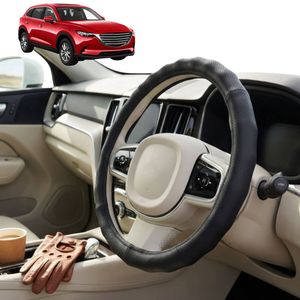 Australian Goose Steering Wheel Cover for Mazda CX-9 2016 - Current (TC) Circle Black