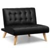 ALFORDSON Sofa Bed Single Seater Black