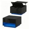 Ufurniture LED Lift Top Coffee Table  Center Table w/ Hidden Storage & Open shelves Black