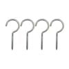 95mm Zinc Plated Long Screw Hook - 4 Pack