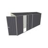 Build-a-Shed 0.8 x 4.5 x 2m Hinged Door Tunnel Shed with Single Sliding Side Door - Grey