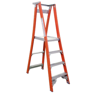 INDALEX 1.2m Industrial Fibreglass 180KG Pro Series Platform Ladder