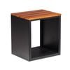 Mimosa 40 x 51cm Rhone Dark Grey Steel and Timber Log Storage Seat